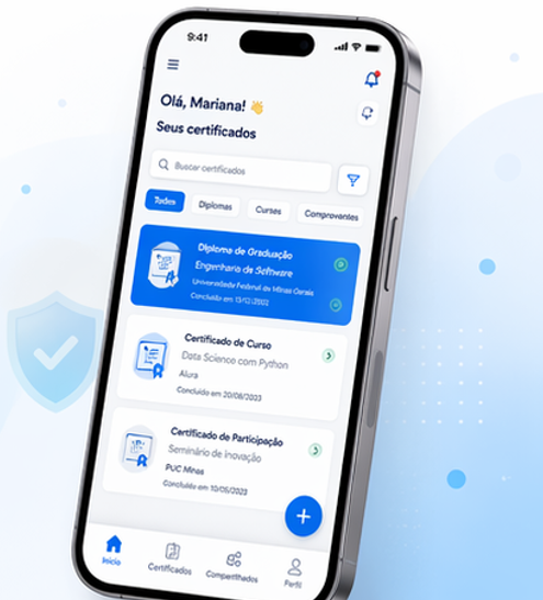 Tela do CertiVault com lista de certificados